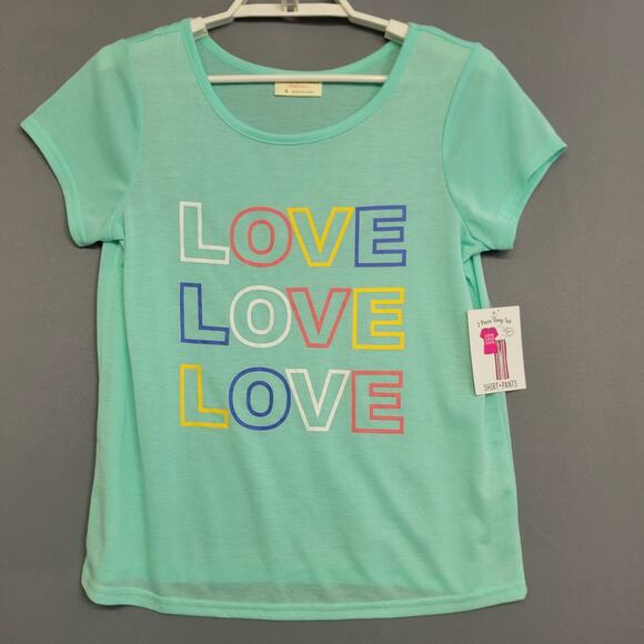 NEW Bobbie Brooks Pj Set Womens S Love Graphic Sleepwear Tee Lounge - Picture 5 of 15